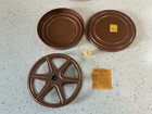 Vintage 3 X Goldberg Nos  5  Dual 8 Metal Film Canister With  Movie Reel