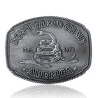 America Don t Tread On Me Gadsden Flag Snake Belt Buckle Antique Silver Tone