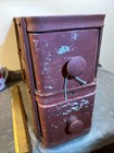 Vintage Red 2 Drawer Treadle Sewing Machine Cabinet Wood Drawer Great Condition