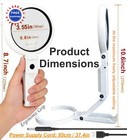 Magnifying Glass With Light And Stand Foldable Led Handheld Large Dual Lighted