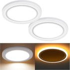 13 Inch Led Flush Mount Ceiling Light Fixture With Night Light  13 Inch-2 White