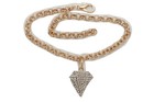Women Gold Metal Chain Boot Bracelet Shoe Bling Diamond Shape Charm Good Looking
