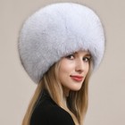 Women s Real Fox Fur Hat Top Hat Russian Ushanka Cossack Hat Warm Outdoor Cap