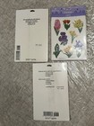 Hallmark Lot Of 3 Packs Vintage Spring Flowers Butterflies Stickers 12 Sheets