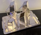 Rare  Vintage Cubist Art Deco Coffee Tea Service Set Bauhaus Gio Ponti Sabattini