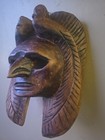  Guatemalan Mayan  Ruler Face Guatemala  Hand Carving Bird Wood Mask 11 In X 8in