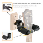 5-pack Hercules Gsp38wbk Plus Auto Grip Wall Mount Guitar Hanger - Black Wood