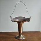 Vintage Metal Bride   s Trumpet Vase Handle Engraved Pauline 1923 11  X 6 
