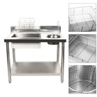 Breading Table Manual Station Chicken Fish Fried Worktop Prep Station Commercial