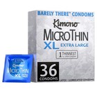 Ultra Thin Lubricated Condoms Xl Pack Of 36 - Vegan  Natural Latex  Extra Sensit