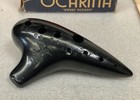 Vtg Mcm Waterbury Ocarina 10-hole Black Plastic Sweet Potato Flute W  Box  Inst 