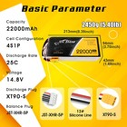 Tattu 14 8v 25c 4s 22000mah Lipo Battery Xt90-s Plug For Uav Rc Drone Dji S1000 