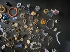 Junk Jewelry Lot Drawer Vintage Earrings Pendants Bracelets Pinback Craft