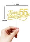 Happy 55th Anniversary Cake Topper Wedding Party Decoration Fifty Five Years