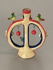 Vintage Mexican Folk Art Pottery Tree Of Life Bird Candelabra Candle Holder 5 5   