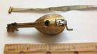 Antique Vintage Brass Mandolin Figural Sewing Tape Measure Music Create