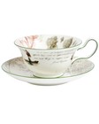 Wedgwood 3pc Darwin Voyage Of The Beagle Tahiti Teacup  Saucer   Plate Set