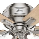 Hunter Fan 42 Inch Low Profile Brushed Nickel Indoor Ceiling Fan With Light Kit