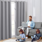 Blackout Curtains For Bedroom 52 X 84 Inch Long 2 Panels Set Light Grey gray Roo