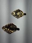 1970s Vintage Shoe Clip Gold Tone Lots Of Gems  Bluette Made In France  1 7