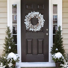 Winter Wreath 20 Inch Winter Wreaths For Front Door Artificial White Berry Wreat