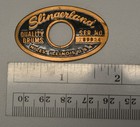 Vintage Slingerland Black   Gold Oval Drum Badge W serial Number - Niles Il