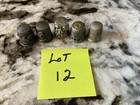 Lot Of 5 Pewter Vntg Thimbles  Grapes  Minn   Eagle  Rocky Horse   lot 12 
