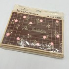 Vintage Lot Of Floral Brown Pink Invitations 3 Packs Of 8 Cards Envelopes