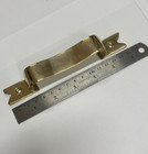 2 Pieces D Pulls 6  Inch Handles  Heavy 15cm Ribbon Solid Heavy Brass Old Style