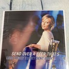 2001 Sexy Lady Michelob Light Beer Vtg Print Ad poster Pinup Art Magazine Page
