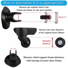 Ownmy 50mm X 18mm Set Of 4 Luggage Suitcase Replacement Wheels With Bearings    