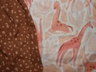 New Baby Girls Sz 12 Months Colorful Giraffe Print Night Gown   Pajamas 3 Pc Set