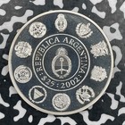 2002 Argentina Sarmiento Frigate 25 Pesos Lot jm2247 Large Silver  Proof 