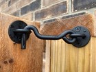 Raswik 4    Privacy Hook And Eye Gate Door Latch Easy Lock For 4 Inch  Black