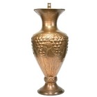 Huge Antique Hand Hammered Copper Ewer   Pitcher   Floor Vase Grape Motif 32 5   