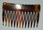 Comb Tortoise Shell Hair Side Comb Plastic Barrette W  Braid Pattern 1pc  894
