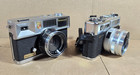 Vintage Lot Of 2 Nice Yashica Cameras -  Electro 35 Gsn   Flash-o-set  untested 