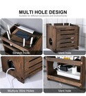 Wooden Wireless Wifi Router Storage Box Modem Router Cover Wood Shelf