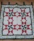 Christmas Quilt Quilted Wall Hanging Glittered   Sparkle  Finish