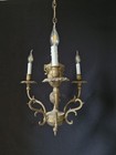  Vintage Antique Brass Medium Chandelier Lighting Ceiling Light 3 Arms 3 Lights 