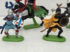 Vintage 1971 Britains Ltd Deetail Toy Soldier Medieval Knights Horses Lot  3