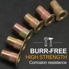 Hordion 100pcs  10-32 Rivet Nuts  Carbon Steel Rivnut Flat  10-32  Silver