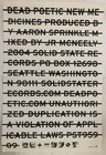 Dead Poetic New Medicines 12x18    Tour Promo Band Poster Tooth   Nail 2004 Rare 