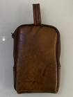 Vintage Hewlett Packard Brown Leather Calculator Case Empty 6-3 4  X 4  X 1-1 4 