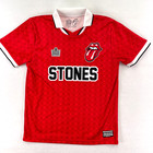 Rolling Stones X Admiral Jersey Medium Red Soccer Kit Shirt Limited Edition