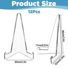 12pcs Acrylic Plate Stands For Display Clear Easels Picture Transparent