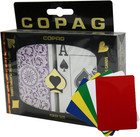 Copag 1546 Plastic Playing Cards Poker Size Jumbo Index Grey Purple Plus 5pc Cut