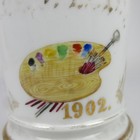 Antique Art Barber Shop Occupational Shaving Mug  Artist Paint Palette  3 1 2 
