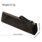 2-pack Leather Pen Pouch Pen Sleeve Holder  Mini Pencil Storage Bag With Zipper