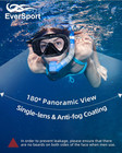 Swim Goggles Adult With Nose Cover  Anti-fog Clear Diving Mask Wide View No Blur